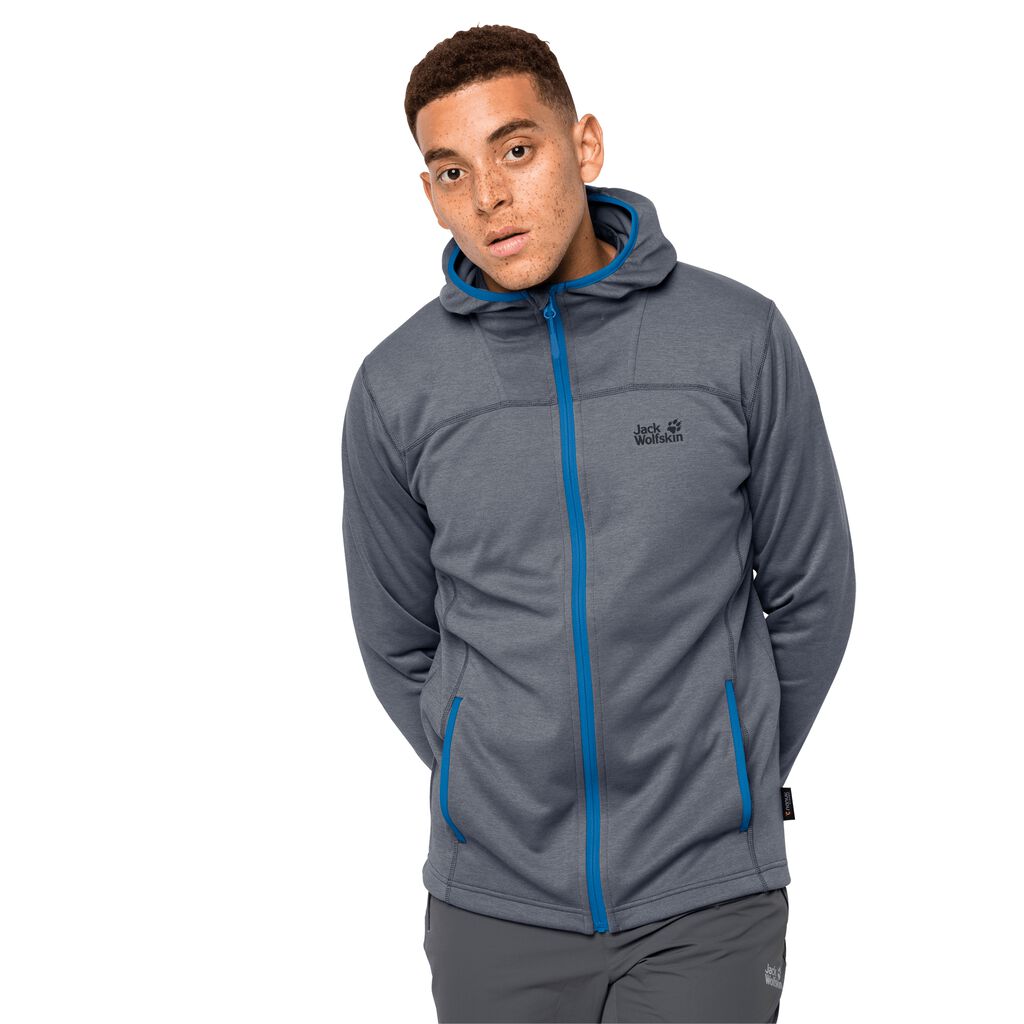 Jack Wolfskin HORIZON HOODED αθλητικό μπουφάν ανδρικα γκρι | GR2266953